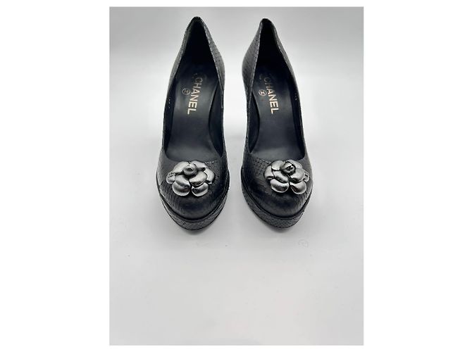 Timeless CHANEL Absätze EU 37 Leder Schwarz - Ansicht 6