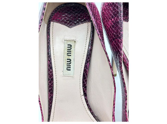 MIU MIU Absätze EU 38.5 Leder Pink - Ansicht 4