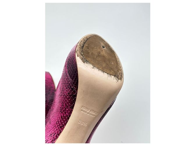 MIU MIU Absätze EU 38.5 Leder Pink - Ansicht 7