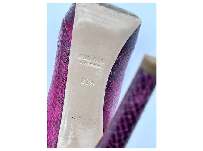 MIU MIU Absätze EU 38.5 Leder Pink - Ansicht 8