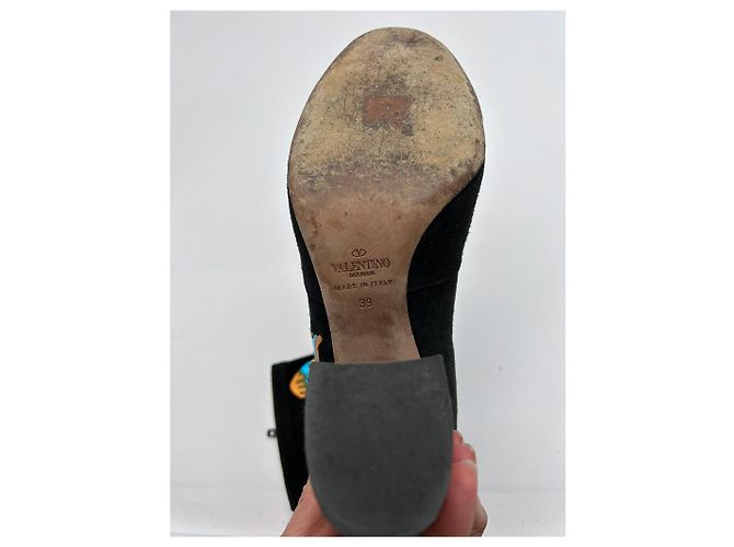 Stivali VALENTINO GARAVANI EU 39 Camoscio Nero - vista 4