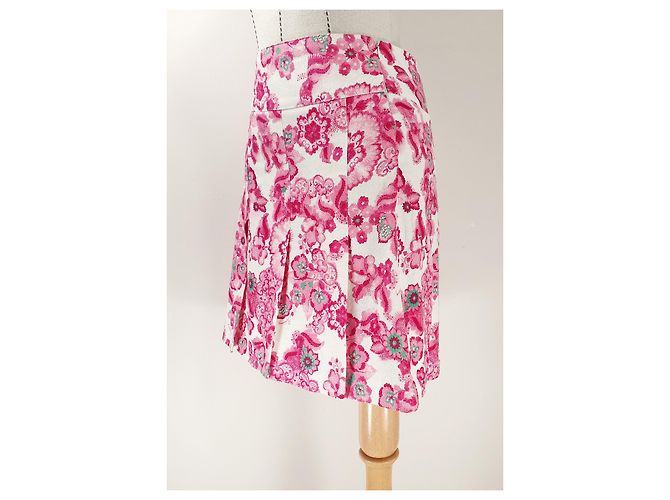 Falda Burberry de lino con flores Multicolor - vista 2