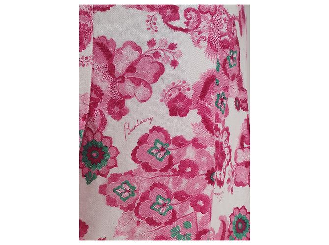 Falda Burberry de lino con flores Multicolor - vista 4