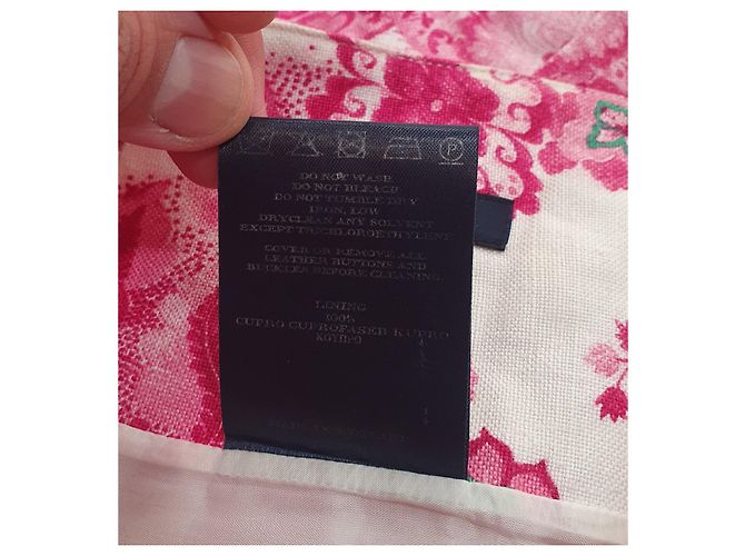 Falda Burberry de lino con flores Multicolor - vista 7
