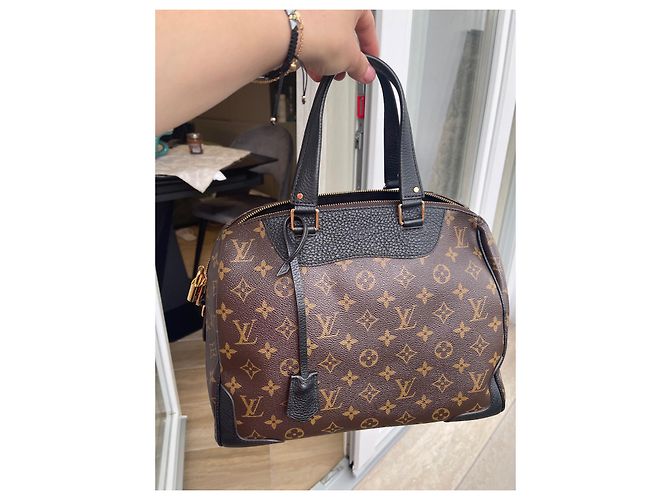Borsa a mano Louis Vuitton Retiro MM in pelle di agnello nera Nero - vista 8