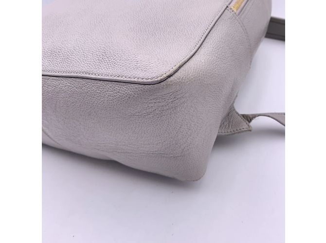 Thom Browne Grey Pebble Grain Leather Classic Backpack Bag - view 11