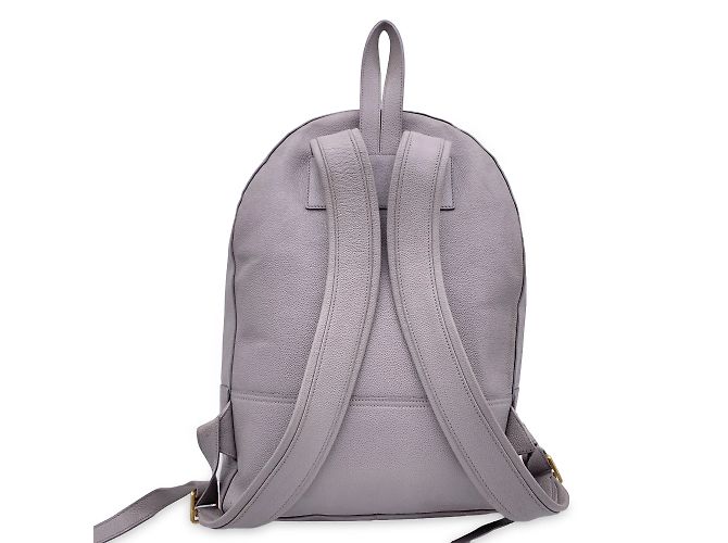 Thom Browne Grey Pebble Grain Leather Classic Backpack Bag - view 3