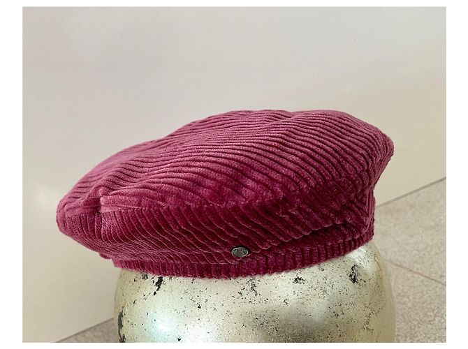 Maison Michel Berretto New Billy viola lampone velluto a coste cotone - S. M - vista 12