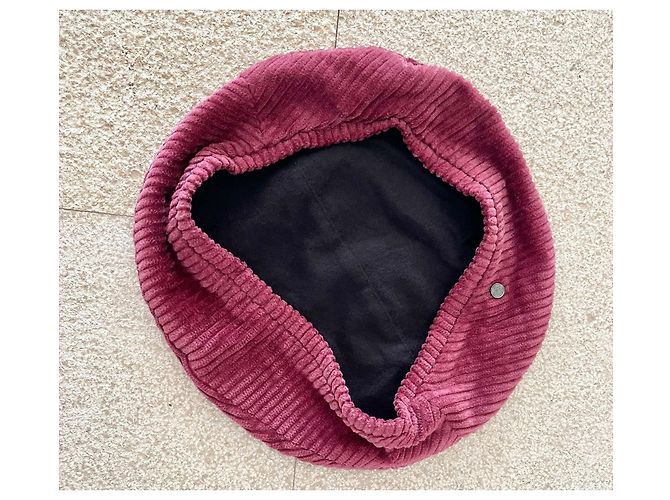 Maison Michel Berretto New Billy viola lampone velluto a coste cotone - S. M - vista 6