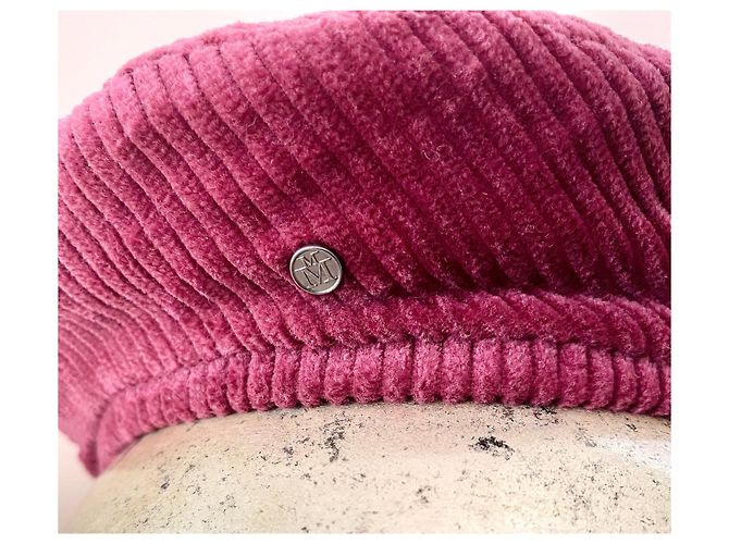 Maison Michel Berretto New Billy viola lampone velluto a coste cotone - S. M - vista 7