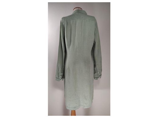 0039 Leinenkleid grün - Ansicht 4