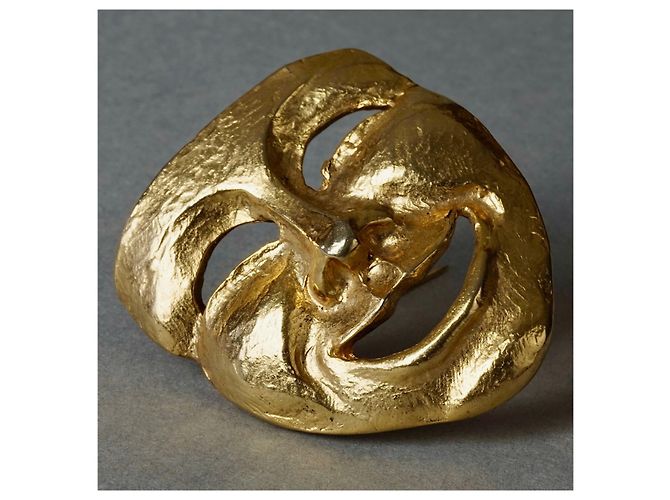Spilla Moschino maschera commedia dell'arte oro D'oro - vista 2