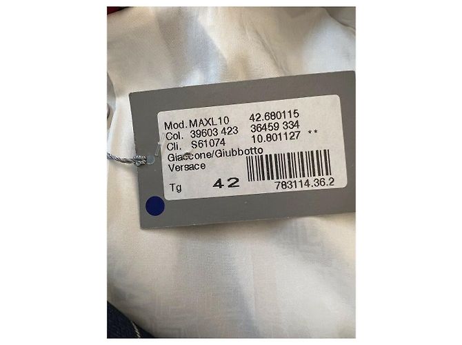Autre Marque Versus Classic Blue Pinstripe Spring Coat IT 42 US 8 Reino Unido 10 BNWT PVP £2229 Azul - vista 6
