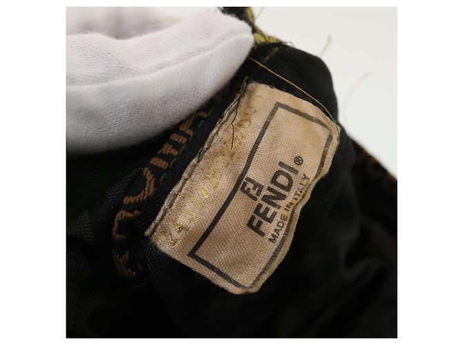 FENDI Borsa a mano in tela Zucca Nero Marrone Auth rd4762 - vista 12