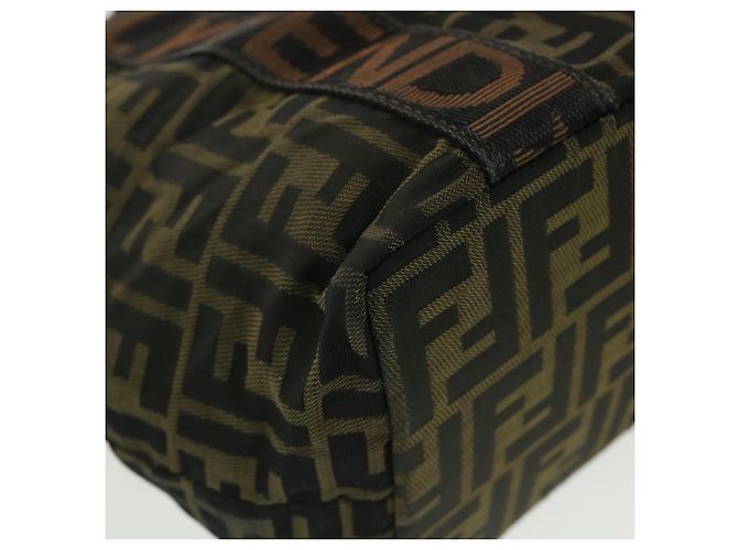 FENDI Borsa a mano in tela Zucca Nero Marrone Auth rd4762 - vista 14