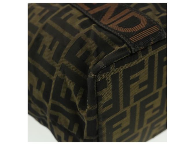 FENDI Borsa a mano in tela Zucca Nero Marrone Auth rd4762 - vista 16