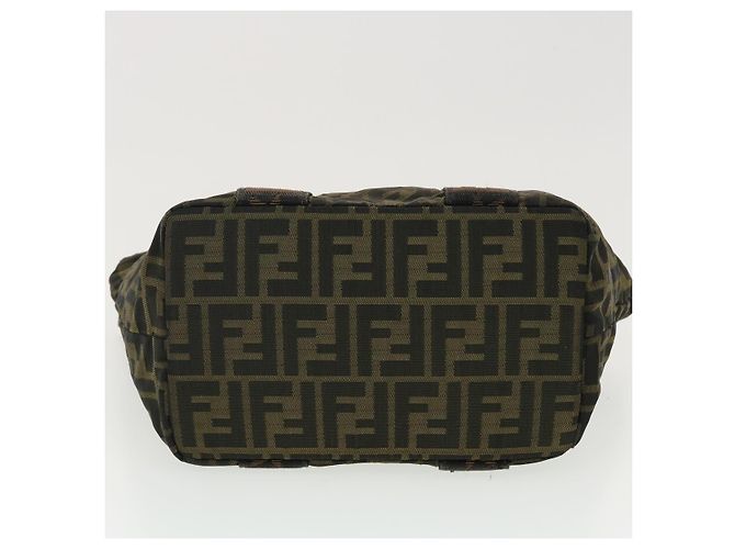 FENDI Borsa a mano in tela Zucca Nero Marrone Auth rd4762 - vista 5