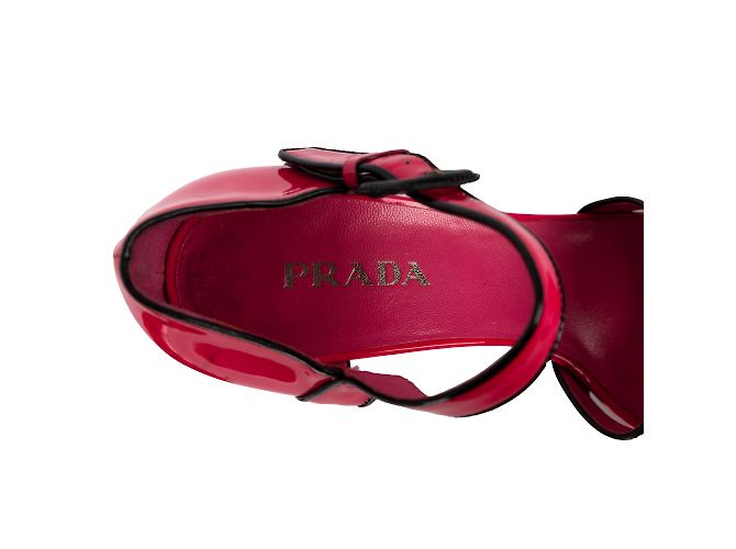 Prada-Sandalen in Pink mit Absatz - Ansicht 5