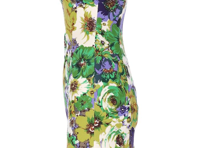 Vestido Flores Verde Sin Mangas Blumarine - vista 3