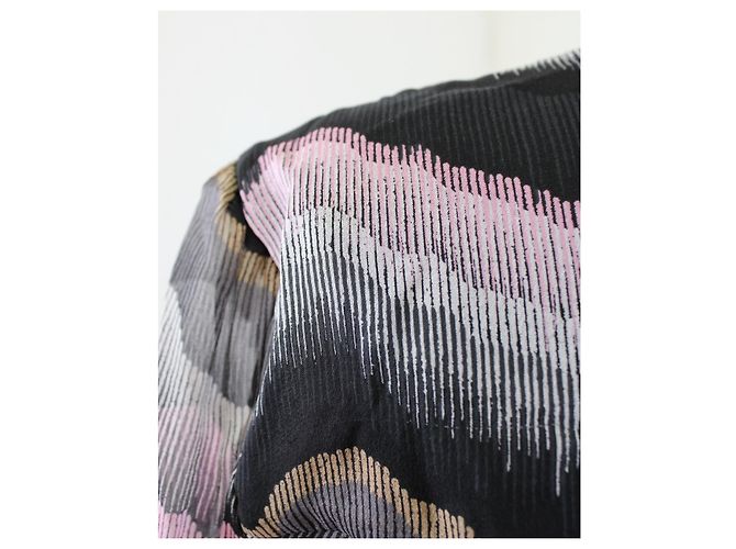 Diane Von Furstenberg vestido Lizbeth de seda DvF Negro Multicolor - vista 4