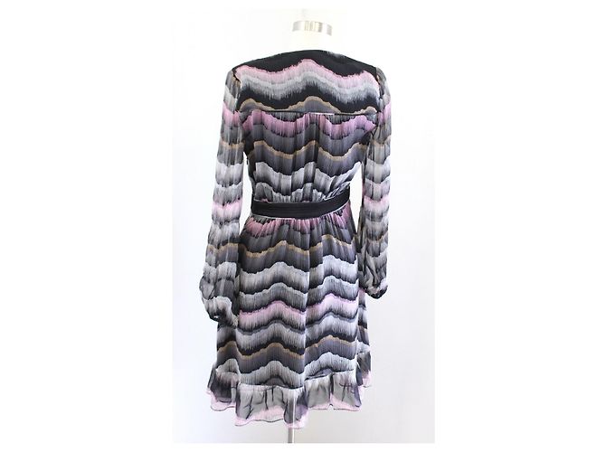 Diane Von Furstenberg vestido Lizbeth de seda DvF Negro Multicolor - vista 6