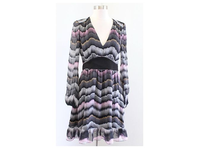 Diane Von Furstenberg vestido Lizbeth de seda DvF Negro Multicolor - vista 7