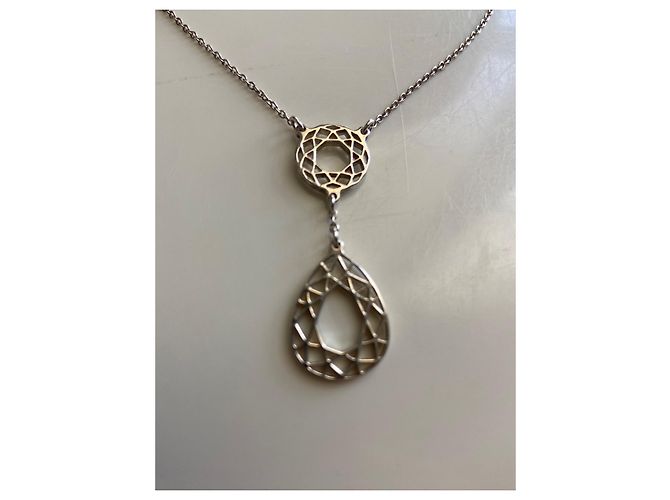 Christofle Edelstein-Edelstein-Halsband Silber Hardware - Ansicht 3