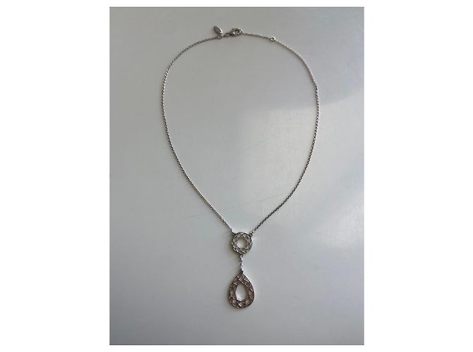Christofle Edelstein-Edelstein-Halsband Silber Hardware - Ansicht 4