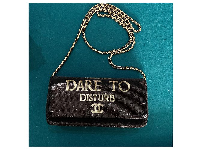 Chanel Rara borsa con paillettes Dare To Disturb Nero - vista 4