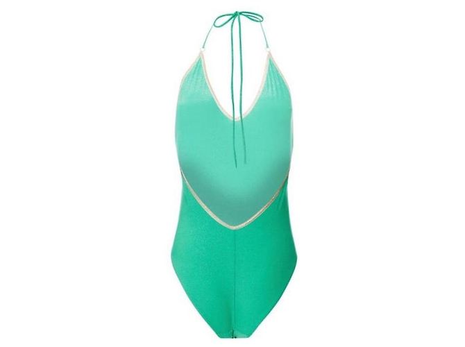 Autre Marque Badebekleidung aus Jersey in Metallic Grün - Ansicht 2