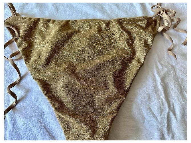 Autre Marque Badebekleidung Jersey in Gold Metallic Golden - Ansicht 4