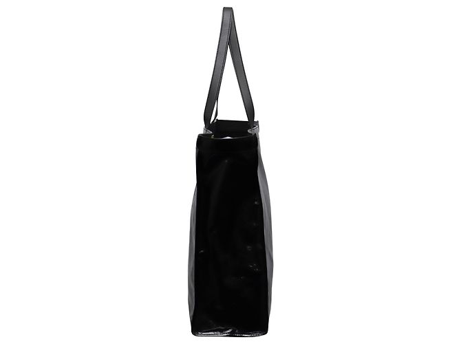 Bolsa Tote Acne Studios Agele em Lona Revestida Preta - vista 3