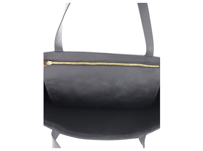 Bolsa Tote Acne Studios Agele em Lona Revestida Preta - vista 7