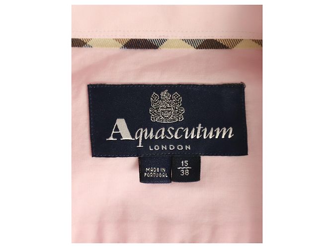 Camicia Classica Aquascutum in Cotone Rosa - vista 4