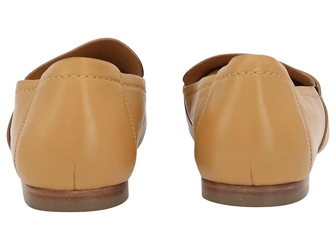 Mocassini Mansur Gavriel Punta Quadrata in Pelle Caramello - vista 5