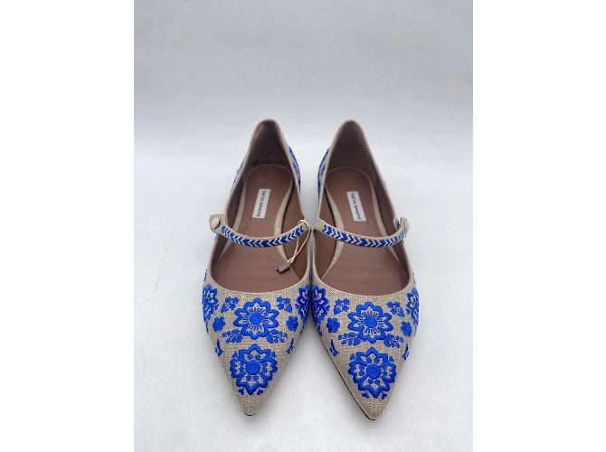 TABITHA SIMMONS Bailarinas T.UE 39.5 paño Azul - vista 3