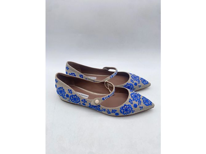 TABITHA SIMMONS Bailarinas T.UE 39.5 paño Azul - vista 4