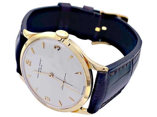 AUDEMARS PIGUET UHR, "Klassisch", gelbes Gold, cuir. - Ansicht 4
