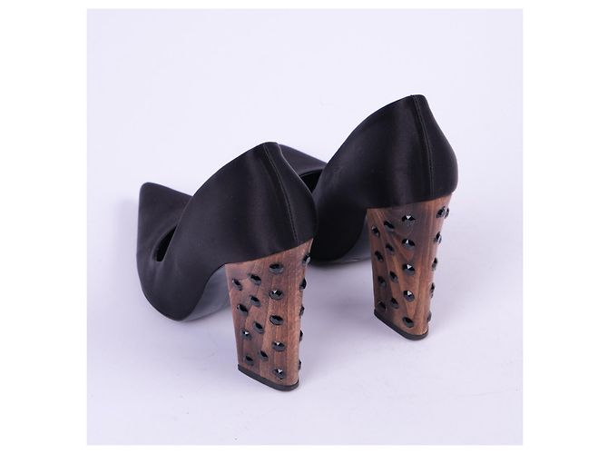 Stella Mc Cartney STELLA MCCARTNEY Tacchi EU 37 Tessuto Nero - vue 3