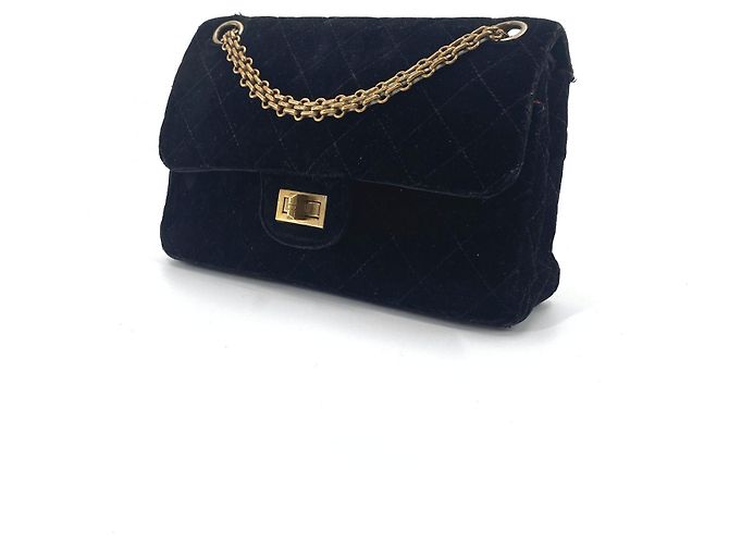 Chanel 2.55 Black Velvet Handbag - view 2