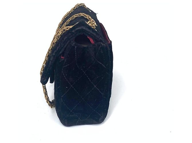 Chanel 2.55 Black Velvet Handbag - view 3