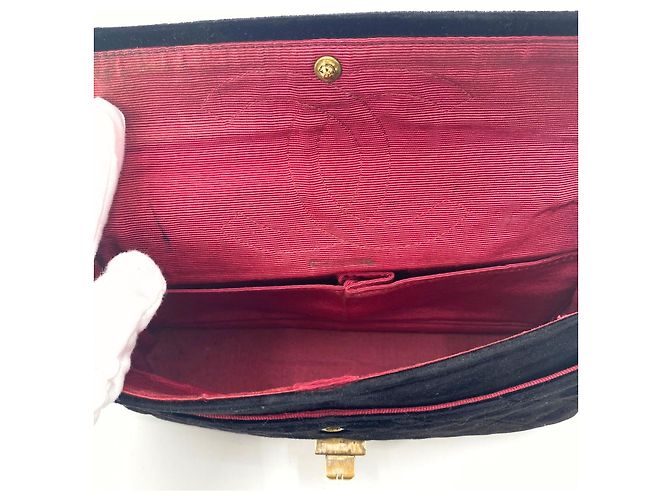 Chanel 2.55 Black Velvet Handbag - view 8