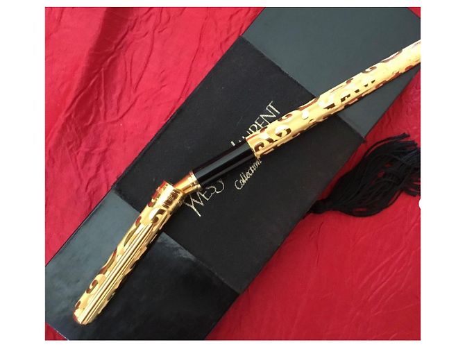 Yves Saint Laurent ChYC Penna Roller Placcato Oro D'oro - vista 6