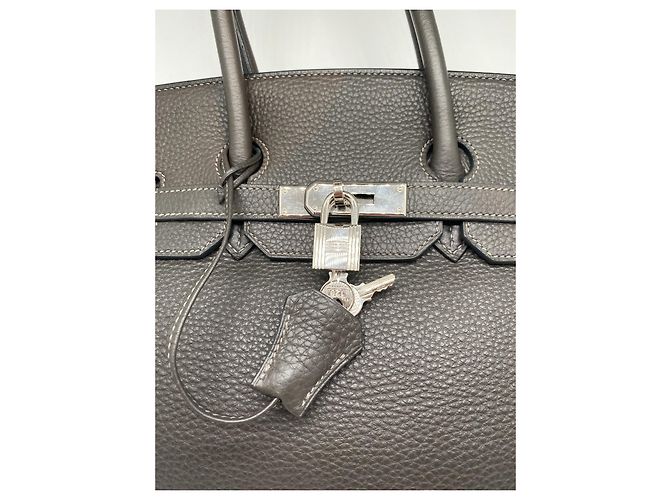 Hermès Birkin 35 Togo Leder Anthrazitgrau - Ansicht 9