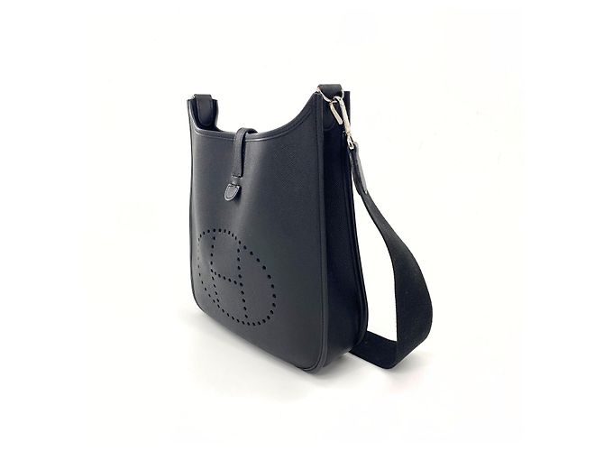 Hermès Evelyne PM schwarzes Courchevel Leder - Ansicht 2