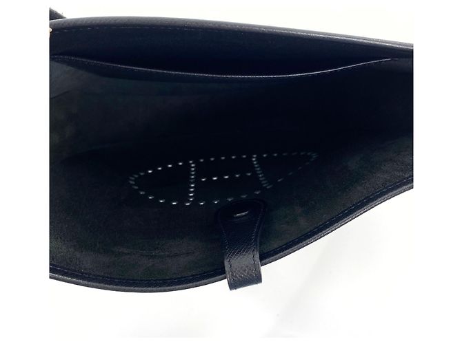 Hermès Evelyne PM schwarzes Courchevel Leder - Ansicht 7