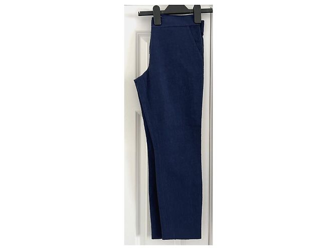 Diane Von Furstenberg Calça texturizada DvF Gwennifer Two Azul Azul marinho - vista 4