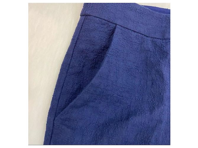 Diane Von Furstenberg Calça texturizada DvF Gwennifer Two Azul Azul marinho - vista 5