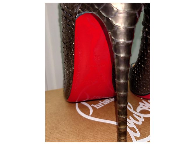 Christian Louboutin Louboutin So Kate 120 Leder Dunkelgrau/Schwarze Farbe Anthrazitgrau - Ansicht 11