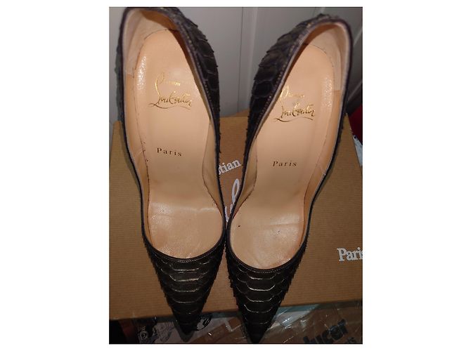 Christian Louboutin Louboutin So Kate 120 Leder Dunkelgrau/Schwarze Farbe Anthrazitgrau - Ansicht 15